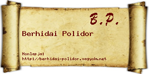 Berhidai Polidor névjegykártya